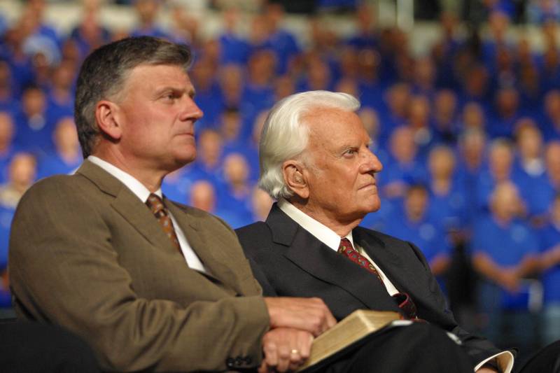 Parte 'tour' telepredicatore evangelico Franklin Graham