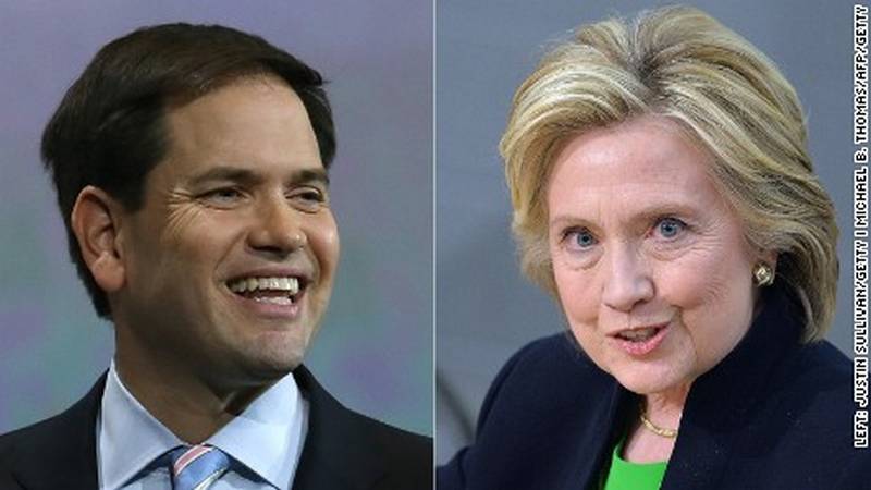 Sondaggi: Hillary ovviamente, Rubio a sorpresa avanti